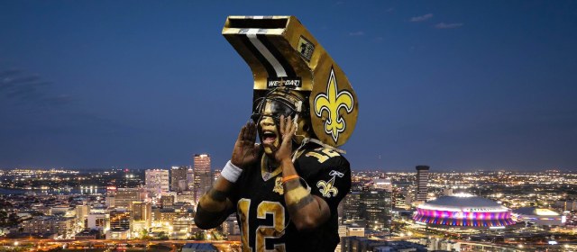 Whistle Monsta over the New Orleans skyline